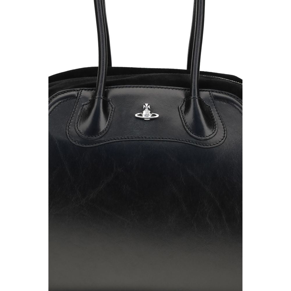 Vivienne Westwood - Black Calf Leather Bos Taurus Shoulder Bag