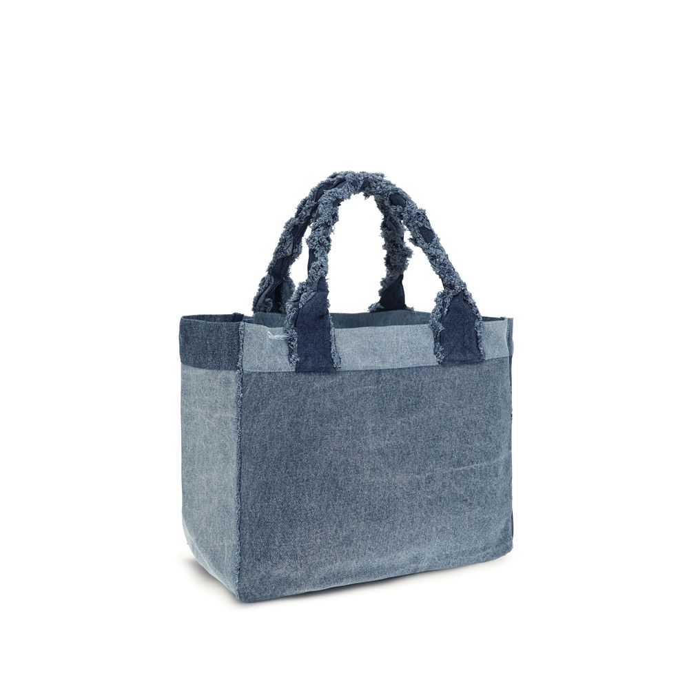 Ganni - Blue Cotton Shoulder Bag