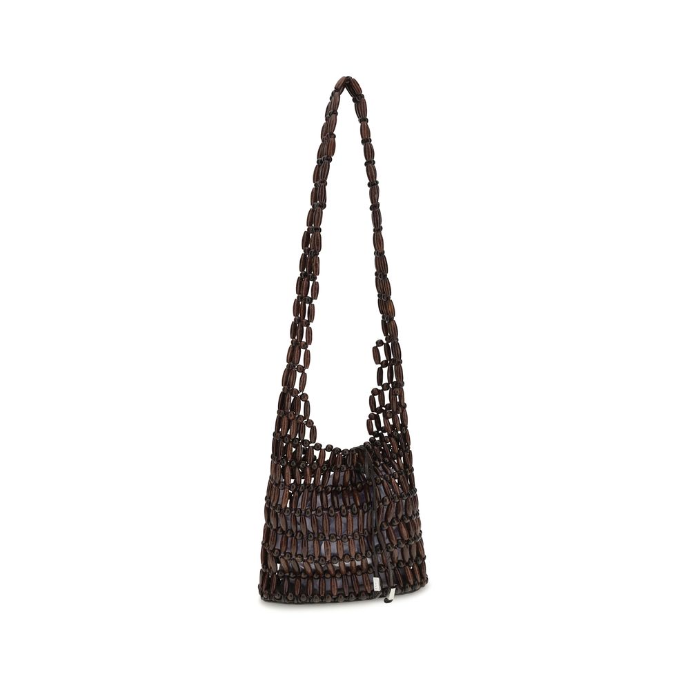 Staud - Brown Wood Shoulder Bag