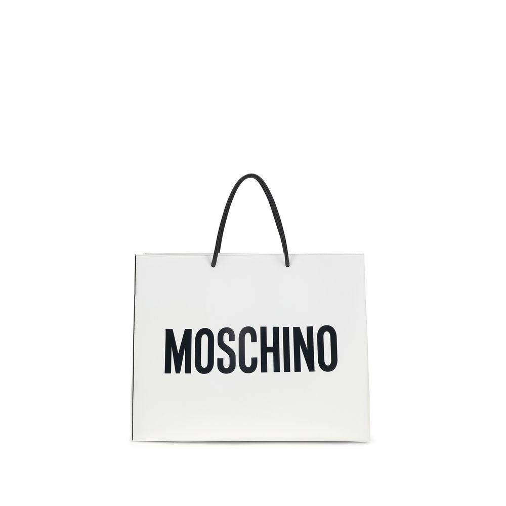 Moschino - White Calf Leather Bos Taurus Handbag