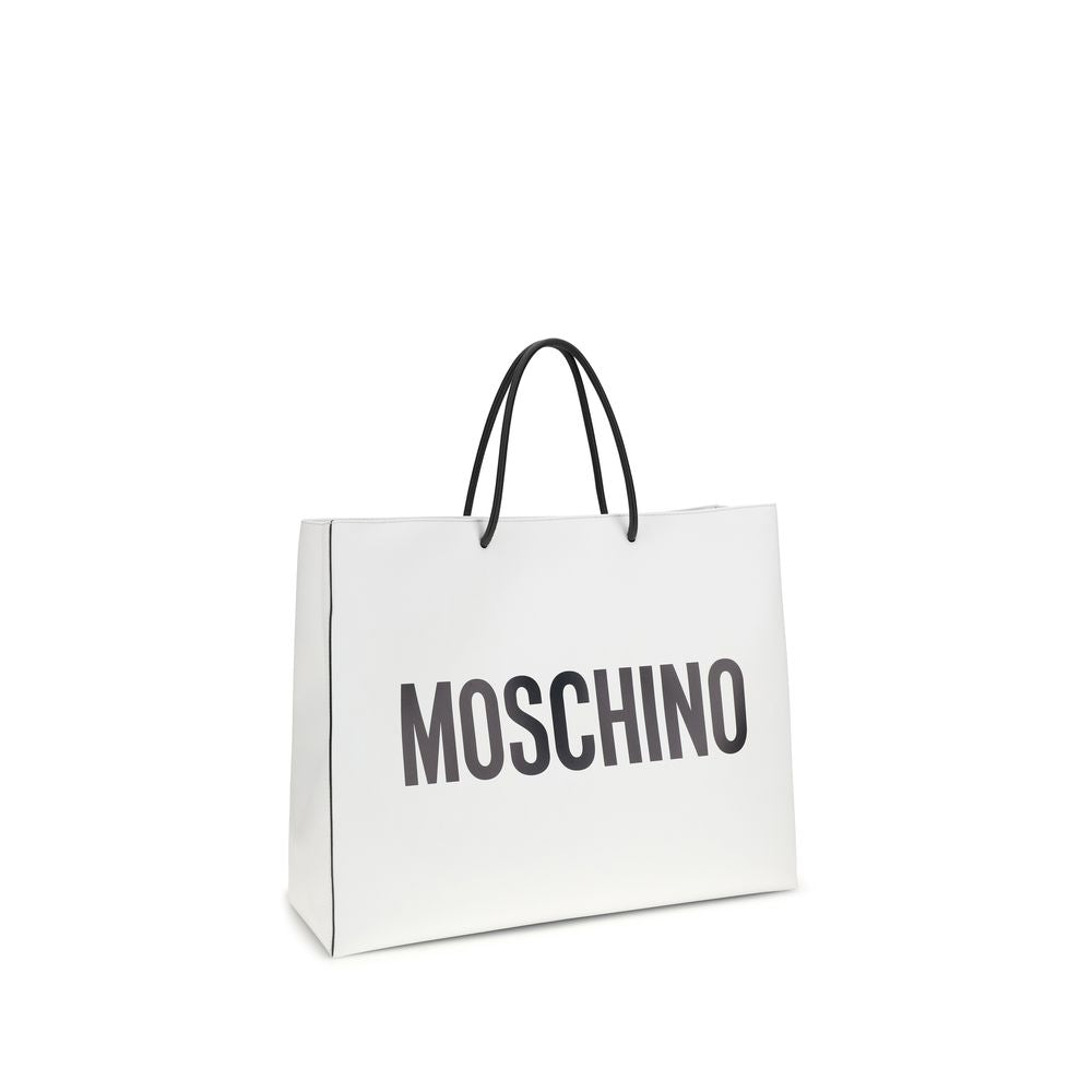 Moschino - White Calf Leather Bos Taurus Handbag