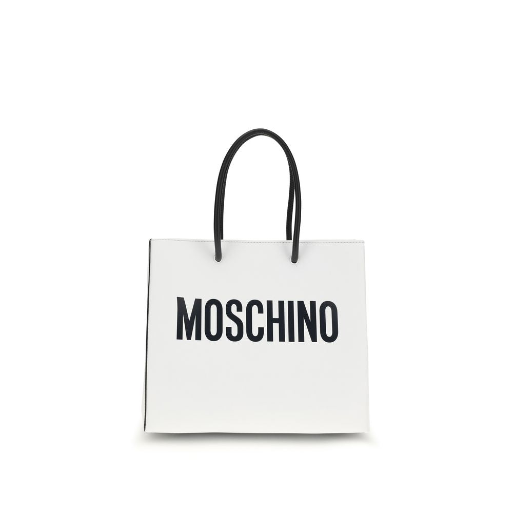 Moschino - White Calf Leather Bos Taurus Handbag