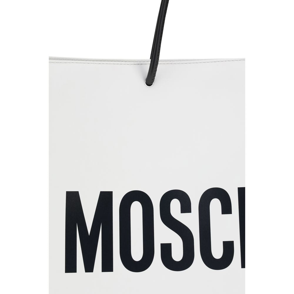 Moschino - White Calf Leather Bos Taurus Handbag