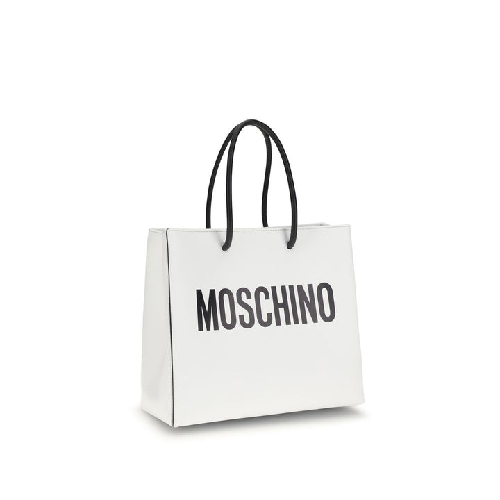 Moschino - White Calf Leather Bos Taurus Handbag