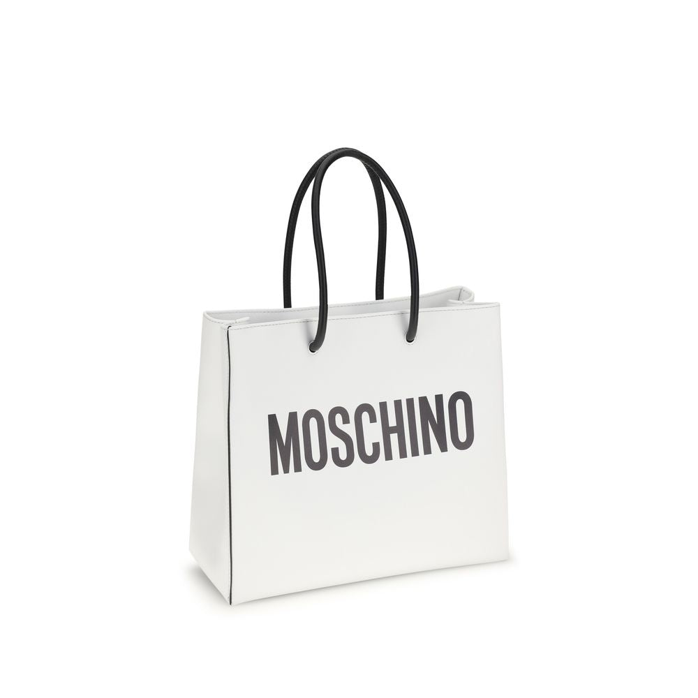 Moschino - White Calf Leather Bos Taurus Handbag