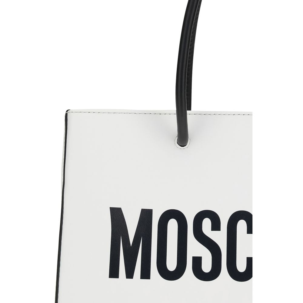 Moschino - White Calf Leather Bos Taurus Handbag