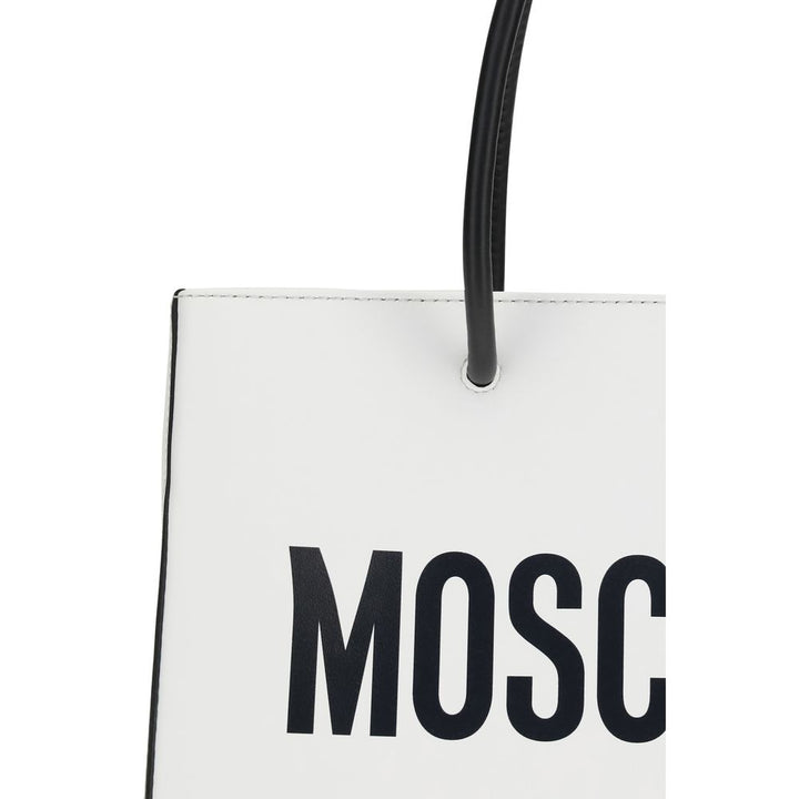 Moschino - White Calf Leather Bos Taurus Handbag