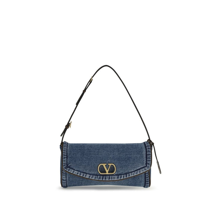 Valentino Garavani - Blue Cotton Shoulder Bag