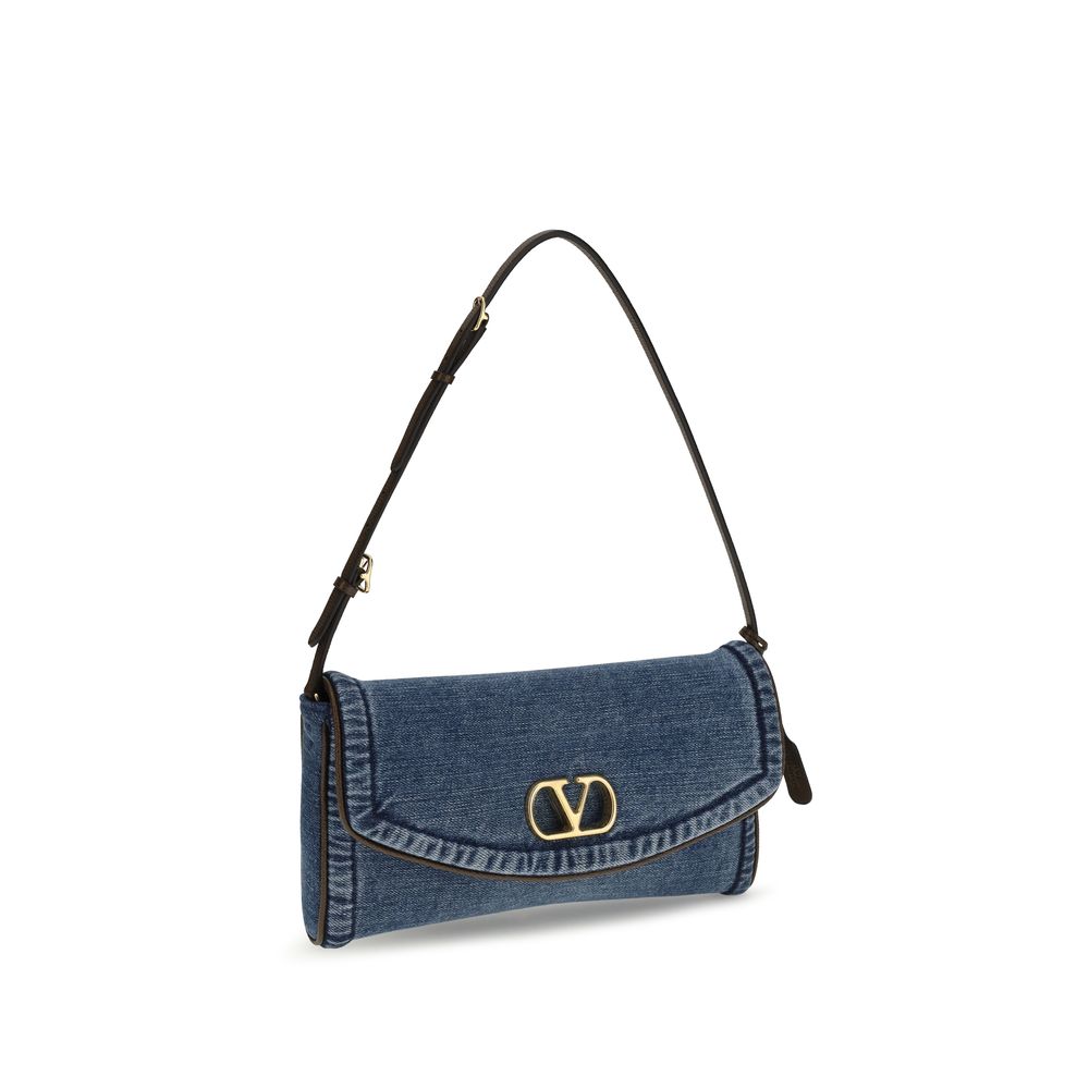 Valentino Garavani - Blue Cotton Shoulder Bag