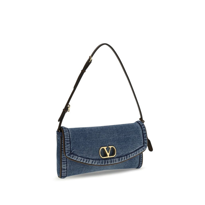 Valentino Garavani - Blue Cotton Shoulder Bag