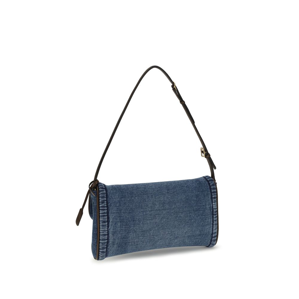 Valentino Garavani - Blue Cotton Shoulder Bag