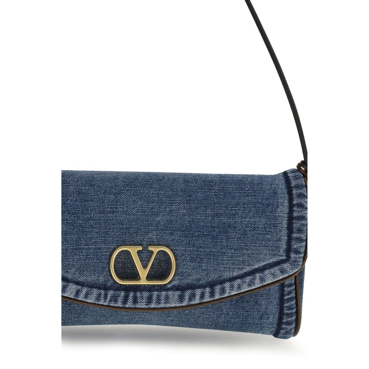Valentino Garavani - Blue Cotton Shoulder Bag