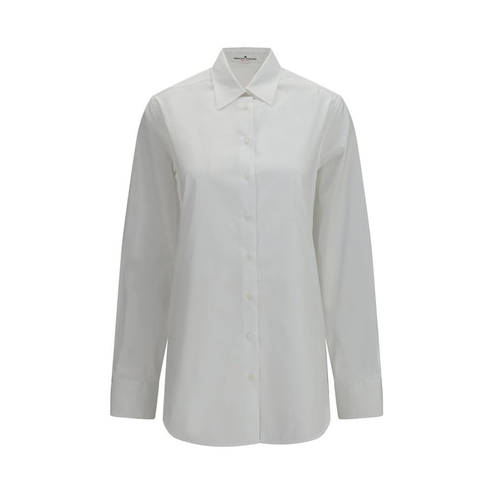 Ermanno Scervino White Cotton Dress Shirt