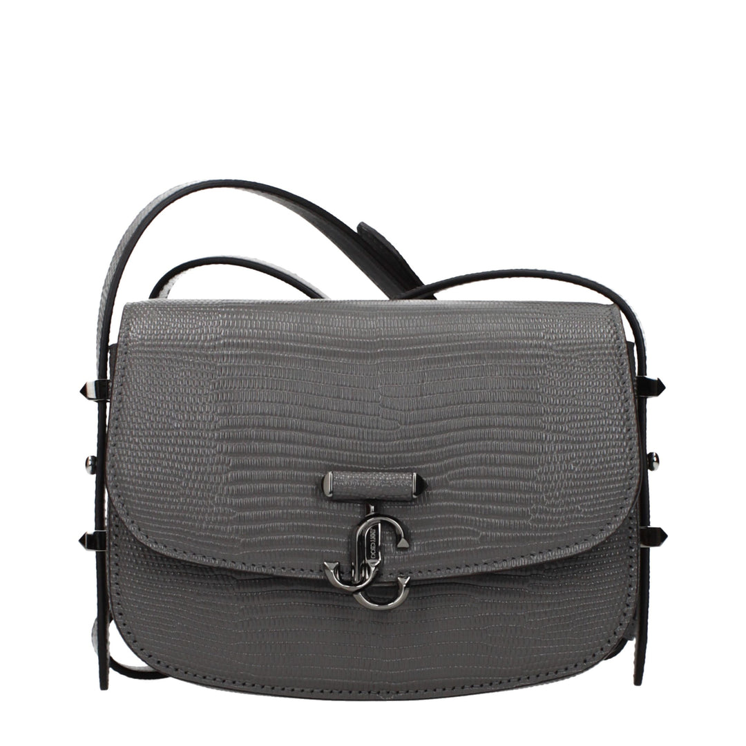 Jimmy Choo - Gray Leather Shoulder Bag