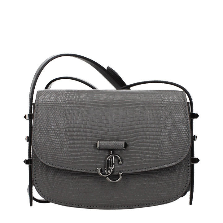 Jimmy Choo - Gray Leather Shoulder Bag