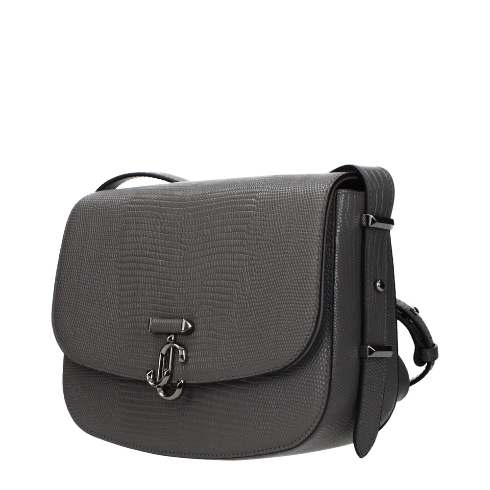 Jimmy Choo - Gray Leather Crossbody Bag