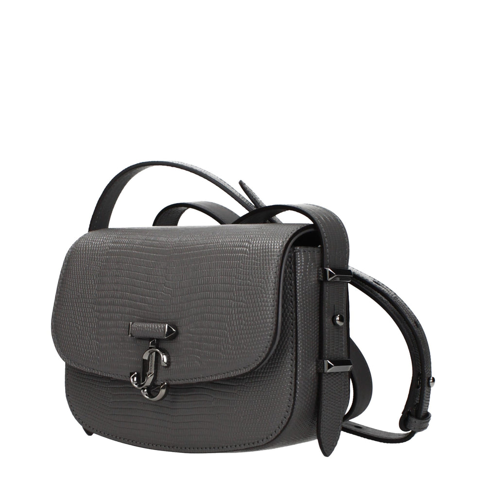 Jimmy Choo - Gray Leather Shoulder Bag