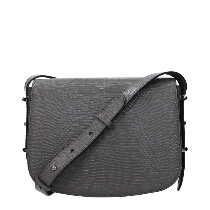 Jimmy Choo - Gray Leather Crossbody Bag