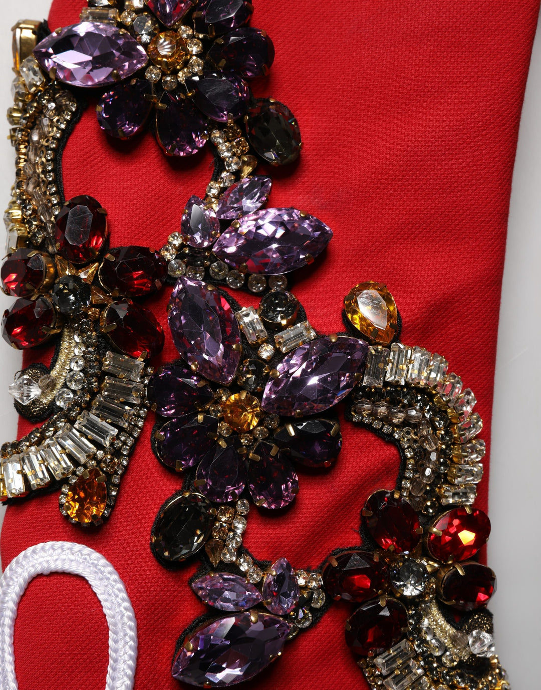Dolce &amp; Gabbana Multicolor Asymmetrical Ornate Jewel Cropped Jacket