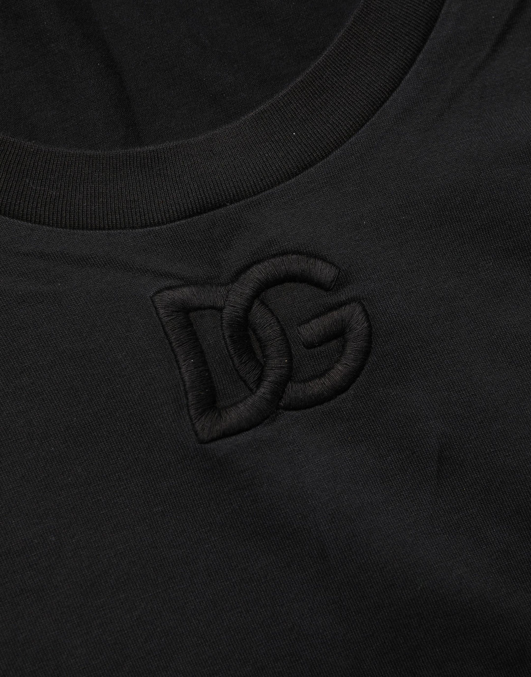 Dolce &amp; Gabbana Black Cotton Short-Sleeve Crew Neck T-shirt