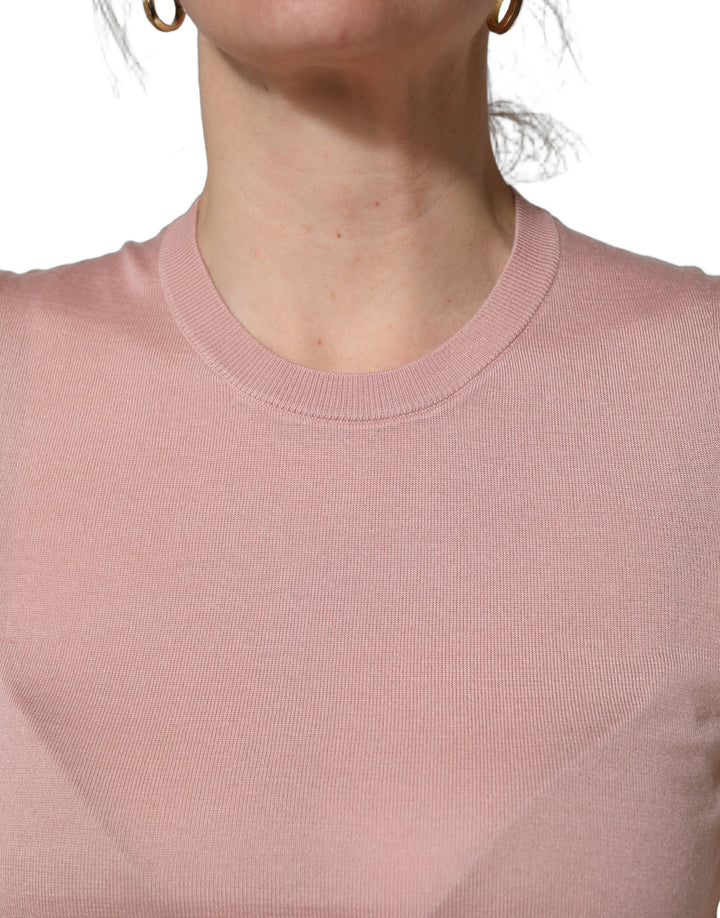 Dolce &amp; Gabbana Pink Sleeveless Cashmere Knitted Tank Top
