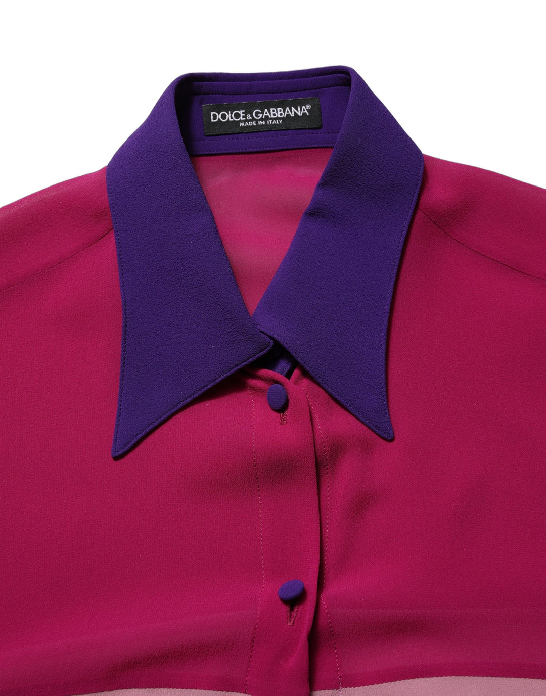 Dolce &amp; Gabbana Multicolor Silk Patchwork Shirt Blouse Top
