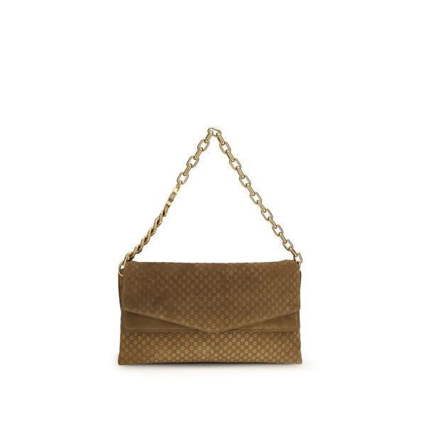 Gucci - Brown Suede Leather Handbag