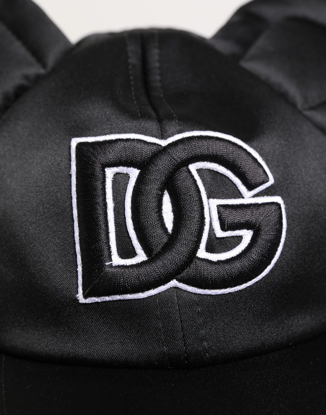 Dolce &amp; Gabbana Men Black Velvet Animal Ears Baseball Cap Hat