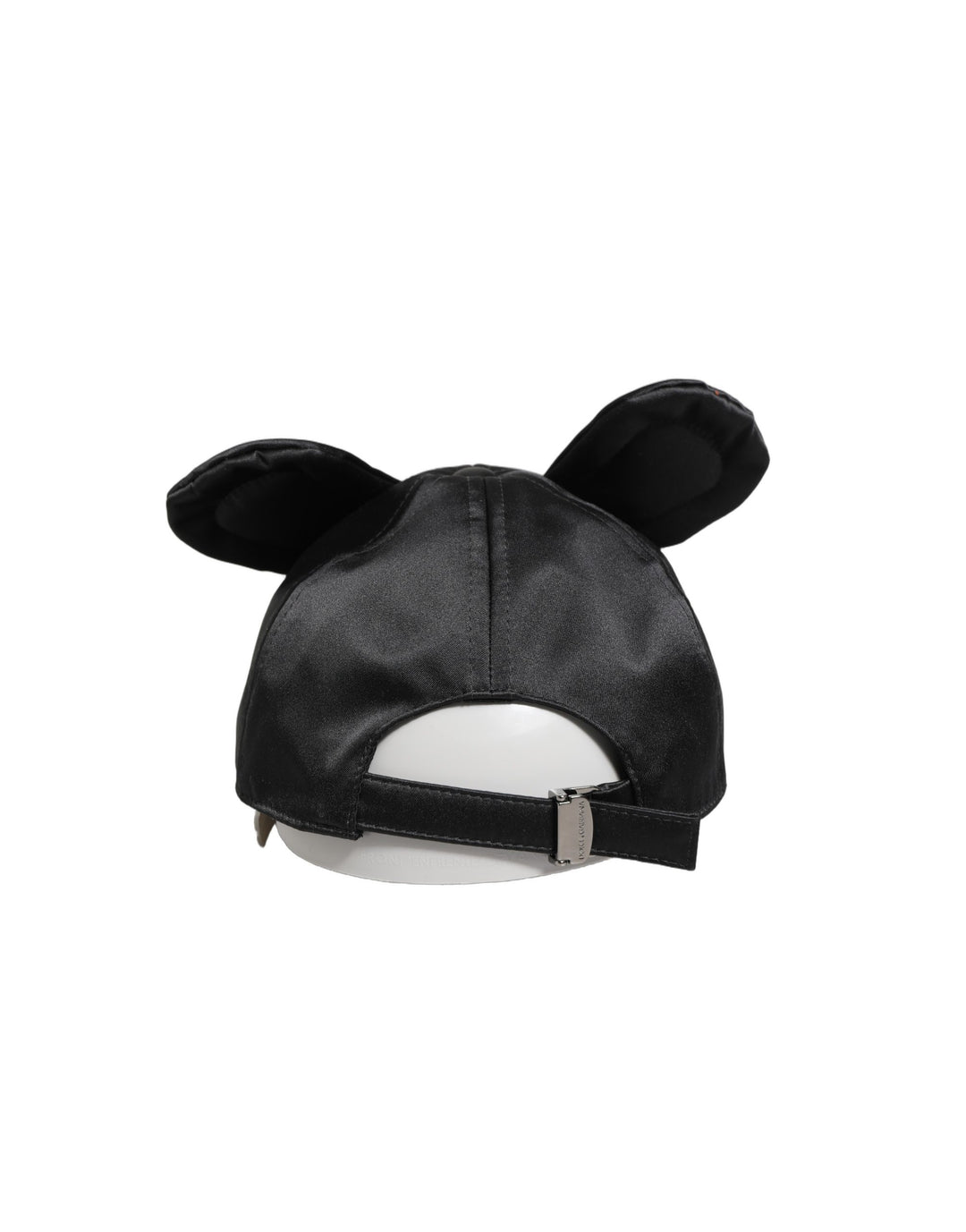 Dolce &amp; Gabbana Men Black Velvet Animal Ears Baseball Cap Hat