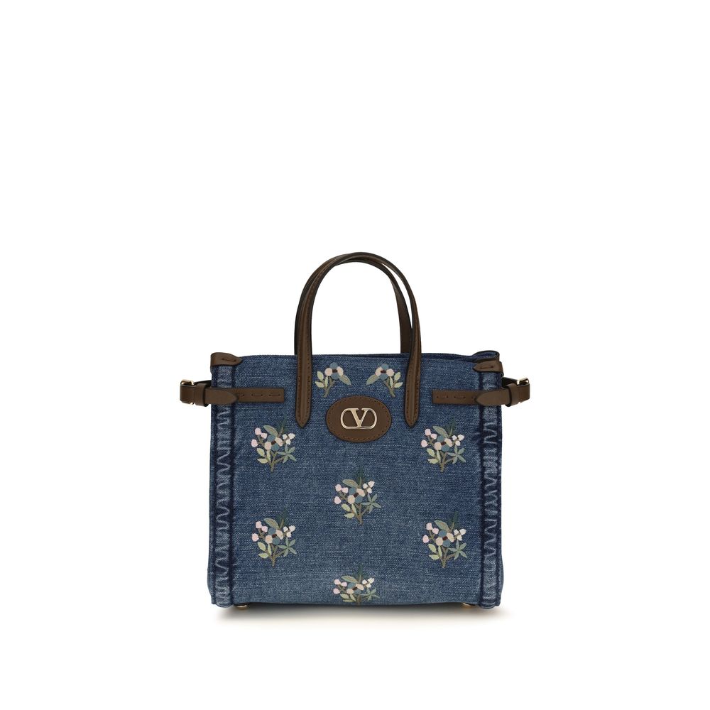 Valentino Garavani - Blue Cotton Handbag