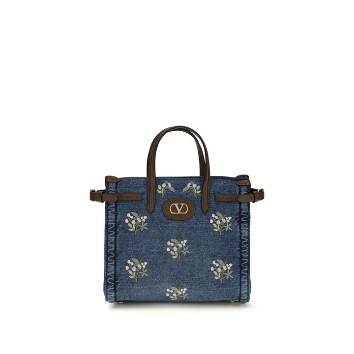 Valentino Garavani - Blue Cotton Handbag