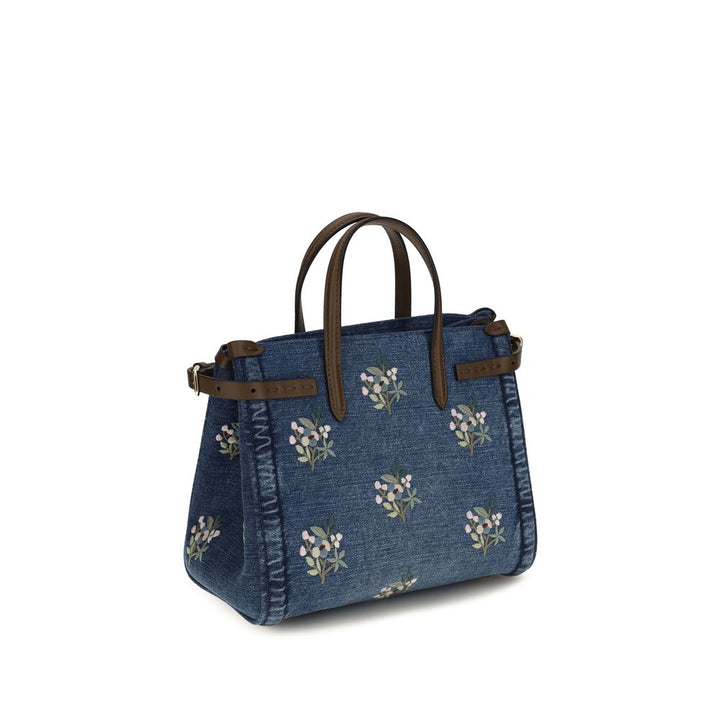 Valentino Garavani - Blue Cotton Handbag