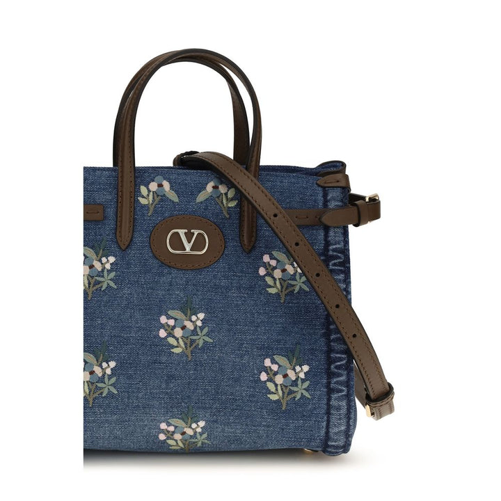 Valentino Garavani - Blue Cotton Handbag