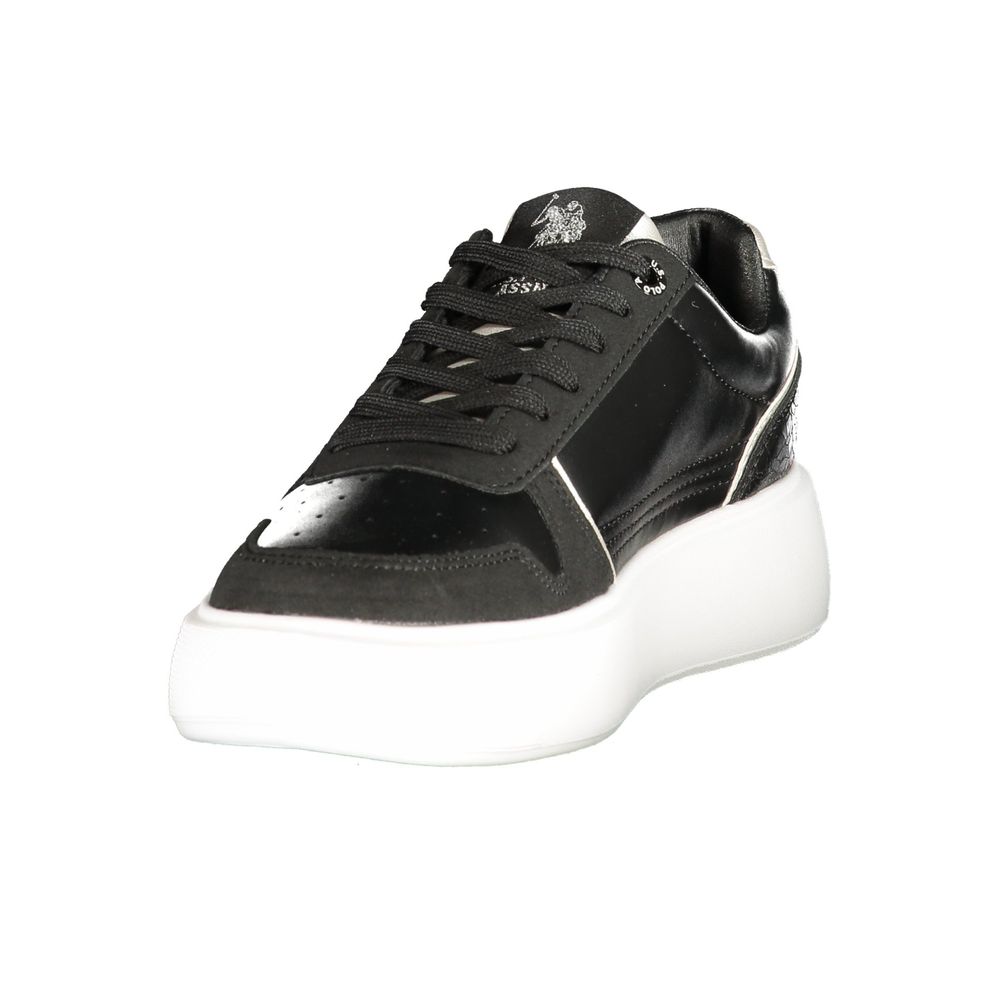 U.S. POLO ASSN. Black Polyurethane Women&