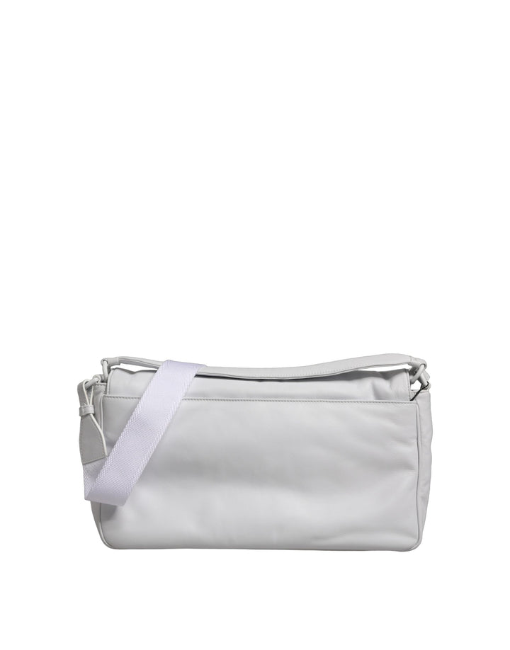 Dolce &amp; Gabbana White Logo Plaque Crossbody Shoulder Borse Women Bag