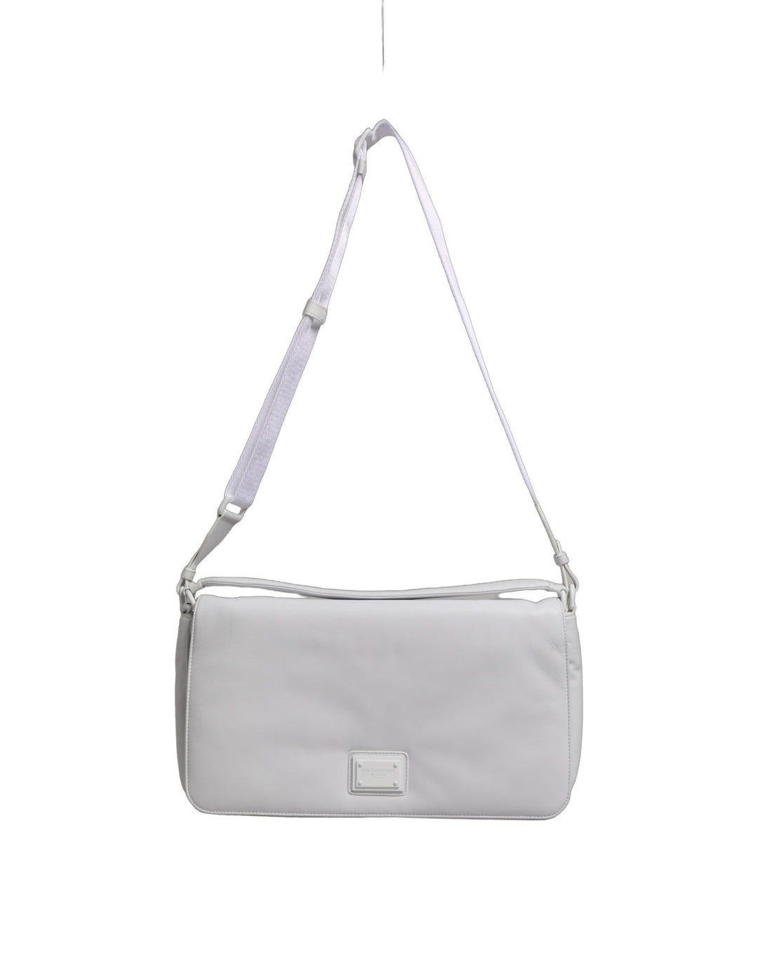 Dolce &amp; Gabbana White Logo Plaque Crossbody Shoulder Borse Women Bag