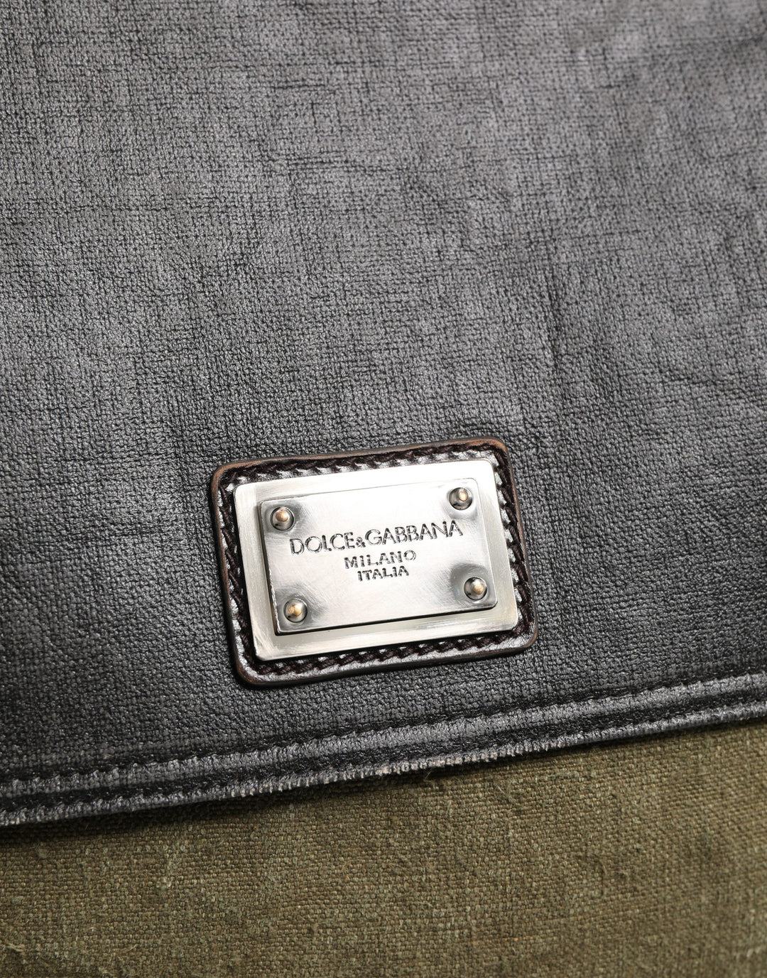 Dolce &amp; Gabbana Military Green Two Tone Messenger Shoulder Borse Men Bag