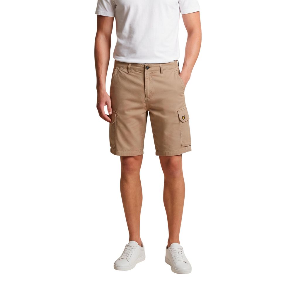 Lyle &amp; Scott Beige Cotton Bermuda Shorts