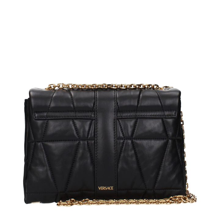 Versace - Black Leather Shoulder Bag