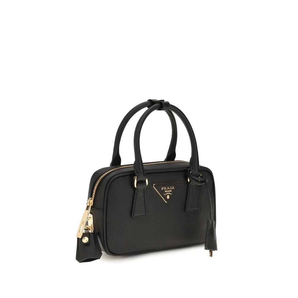 Prada - Black Calf Leather Bos Taurus Handbag