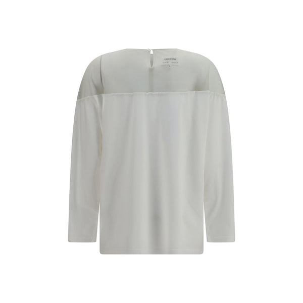 MM6 - White Cotton Long Sleeve T-Shirt