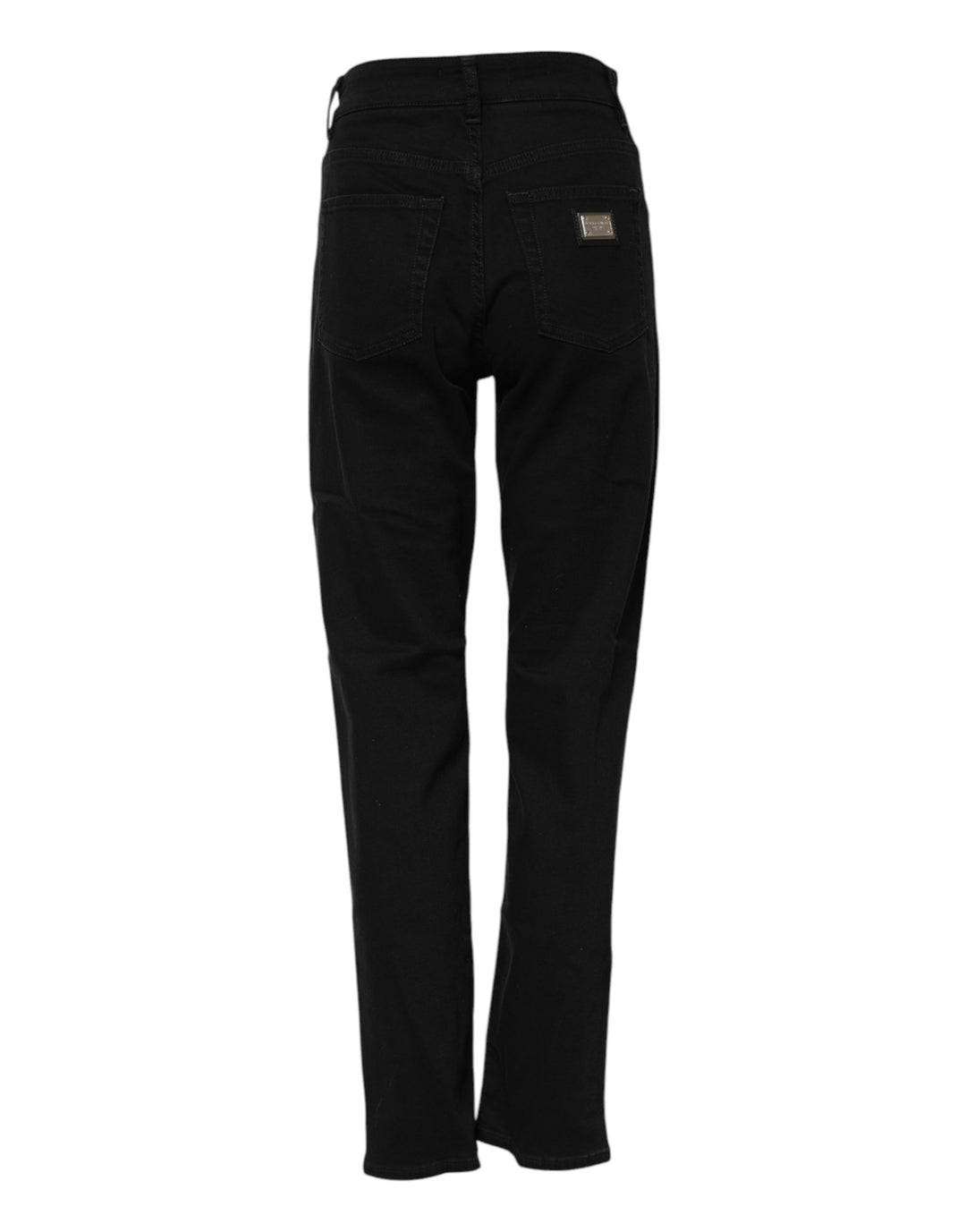Dolce &amp; Gabbana Black Boyfriend Cotton Stretch Denim Jeans
