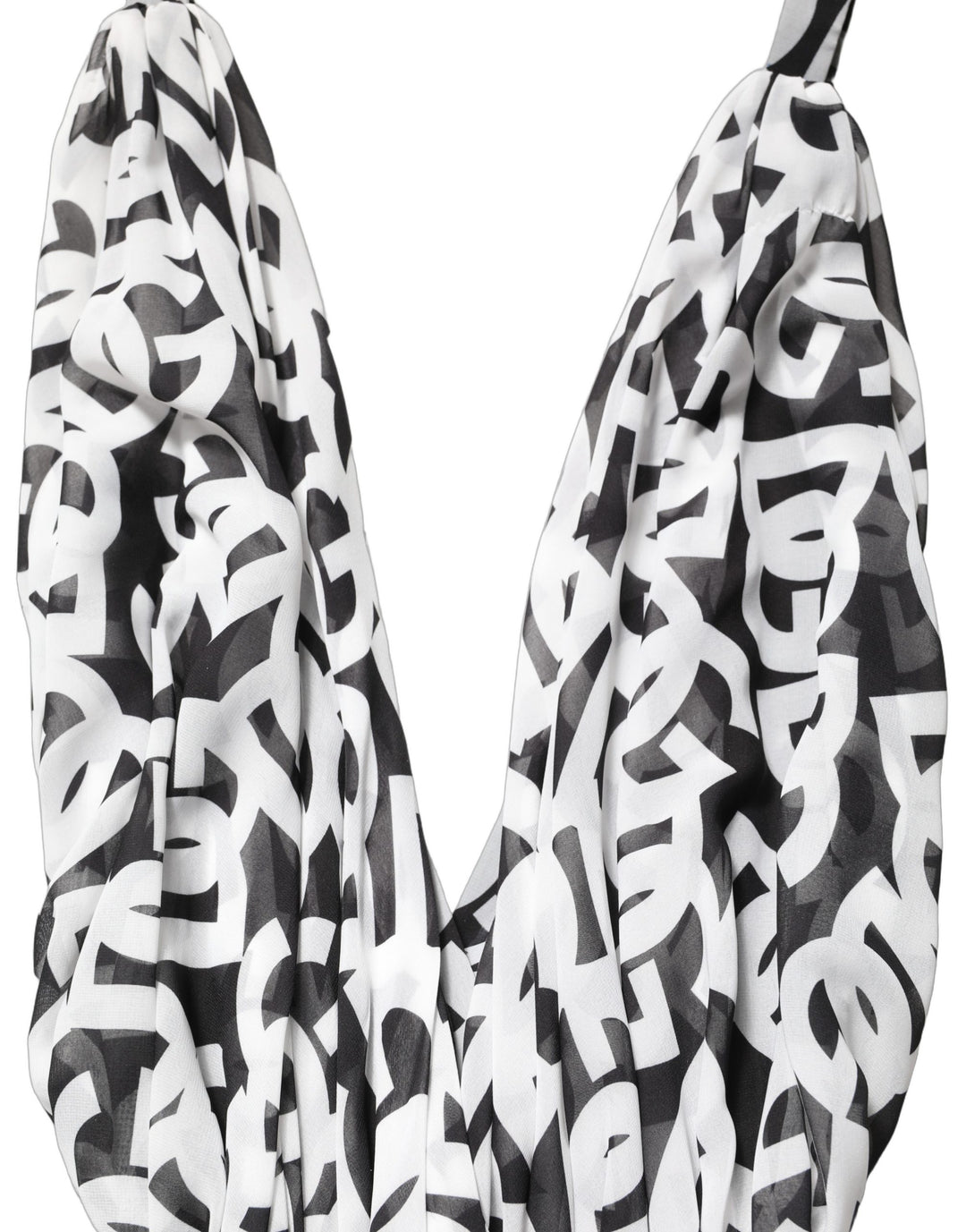 Dolce &amp; Gabbana Black White Logo Sleeveless Floor Length Maxi Dress