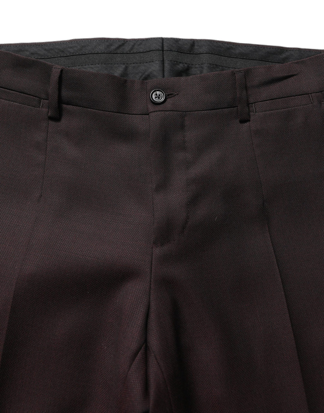 Dolce &amp; Gabbana Brown Straight Leg Dress Silk Trousers Pants