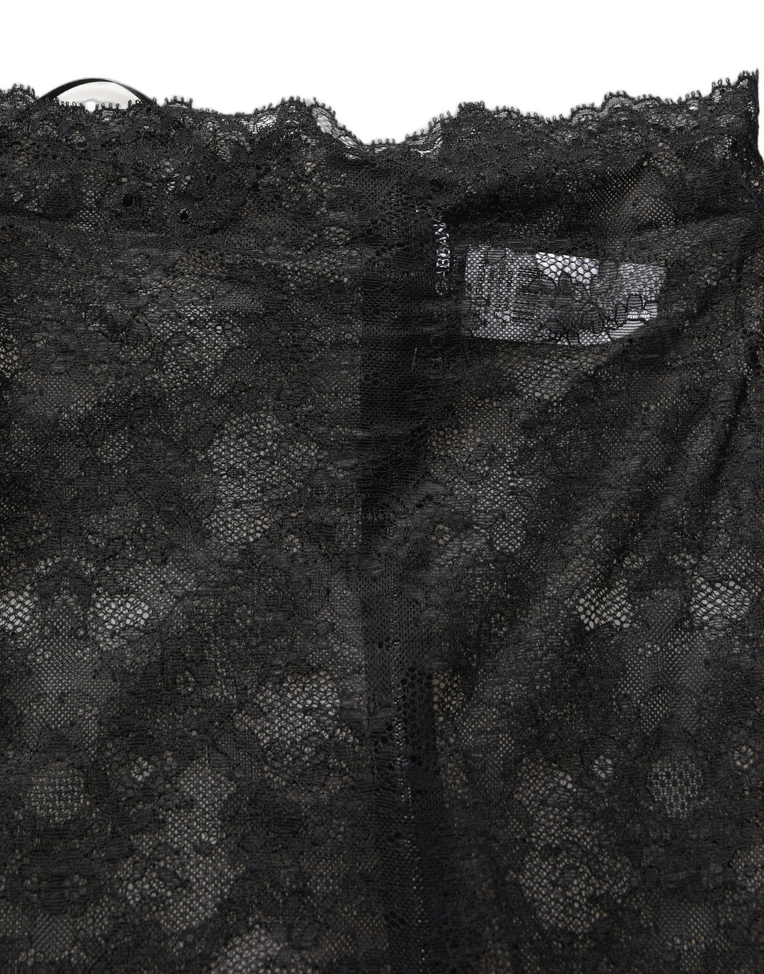 Dolce &amp; Gabbana Black Floral Lace High Waist KneeLength Skirt