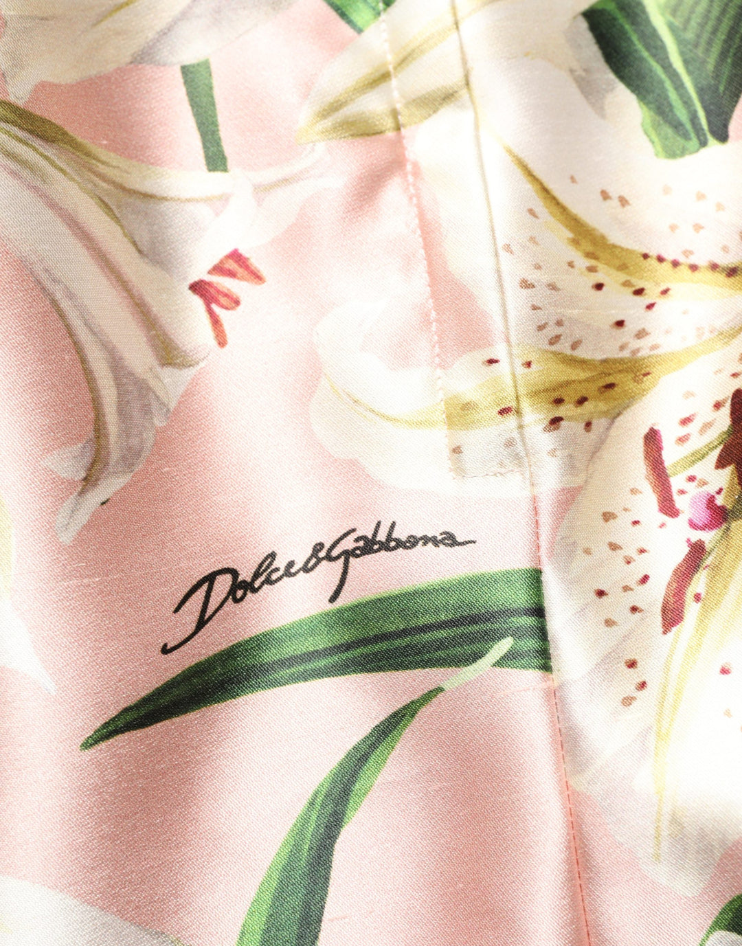 Dolce &amp; Gabbana Pink Lilium High Waist Knee Length Skirt