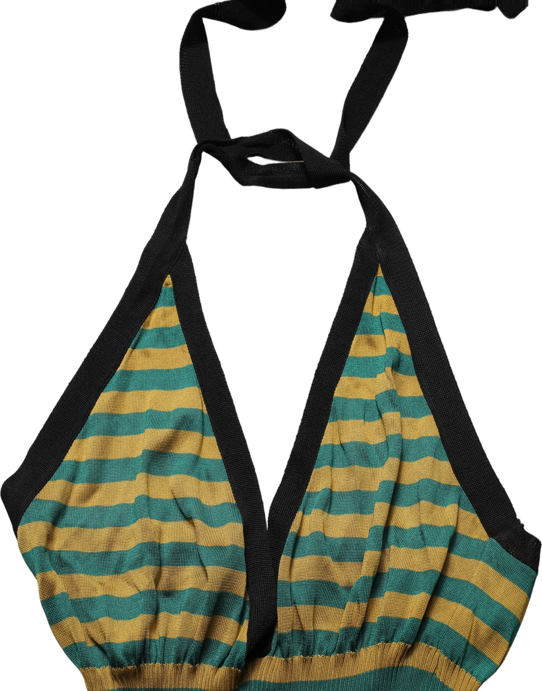 Dolce &amp; Gabbana Multicolor Stripes Wool Knit Halter Tank Top