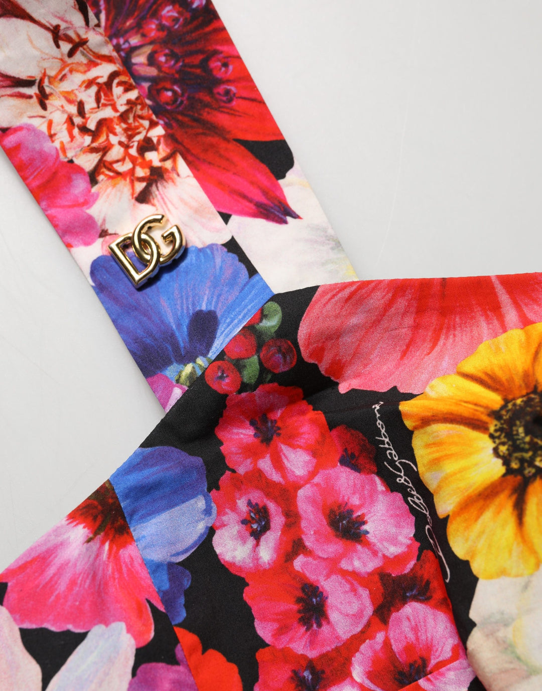 Dolce &amp; Gabbana Multicolor Floral Cropped Bustier Tank Top