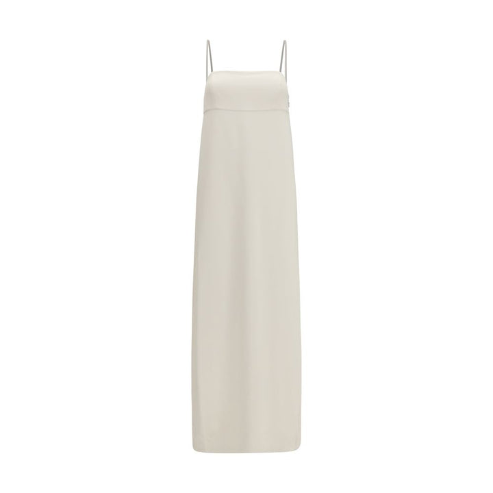 Brunello Cucinelli White Acetate Casual Dress