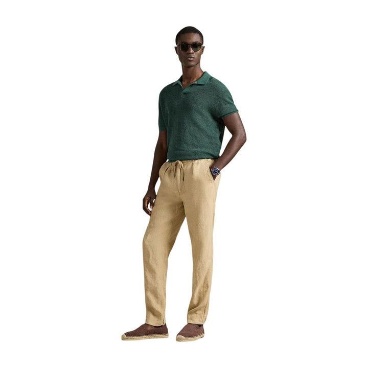 Lyle &amp; Scott Beige Linen Casual Pants